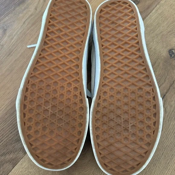 VANS Old Skool Cream Suede and Leopard Print Skate Sneakers Shoes Women’s Sz 7.5 - Picture 7 of 8